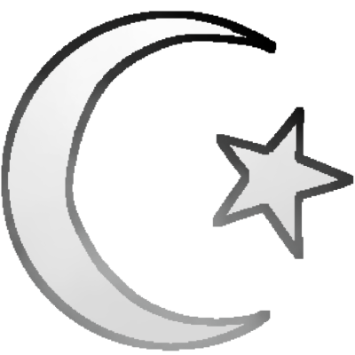 a silver star and crescent.